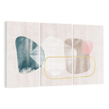 Obraz na płótnie 120x80 - Minimalistyczne Plamy Farby - pastelowe geometryczne plamy, akwarela