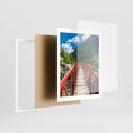 Plakat w ramie 40x50 - Most do przygody - góry, most - rama biała