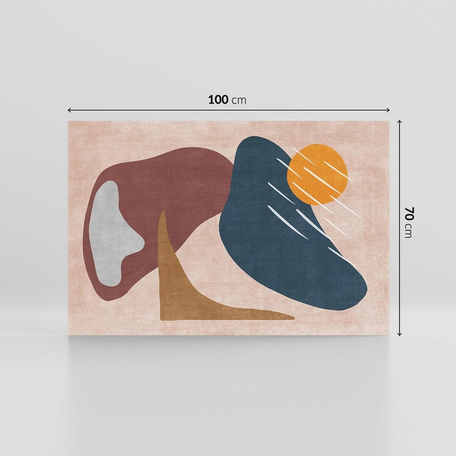 Obraz na płótnie 100x70 - Opowieść szepczących pędzli - abstrakcyjne plamy, kształty