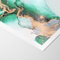 Plakat bez ramy 21x30 - Marmur, Zieleń i Złoto - marmur, zieleń i złoto