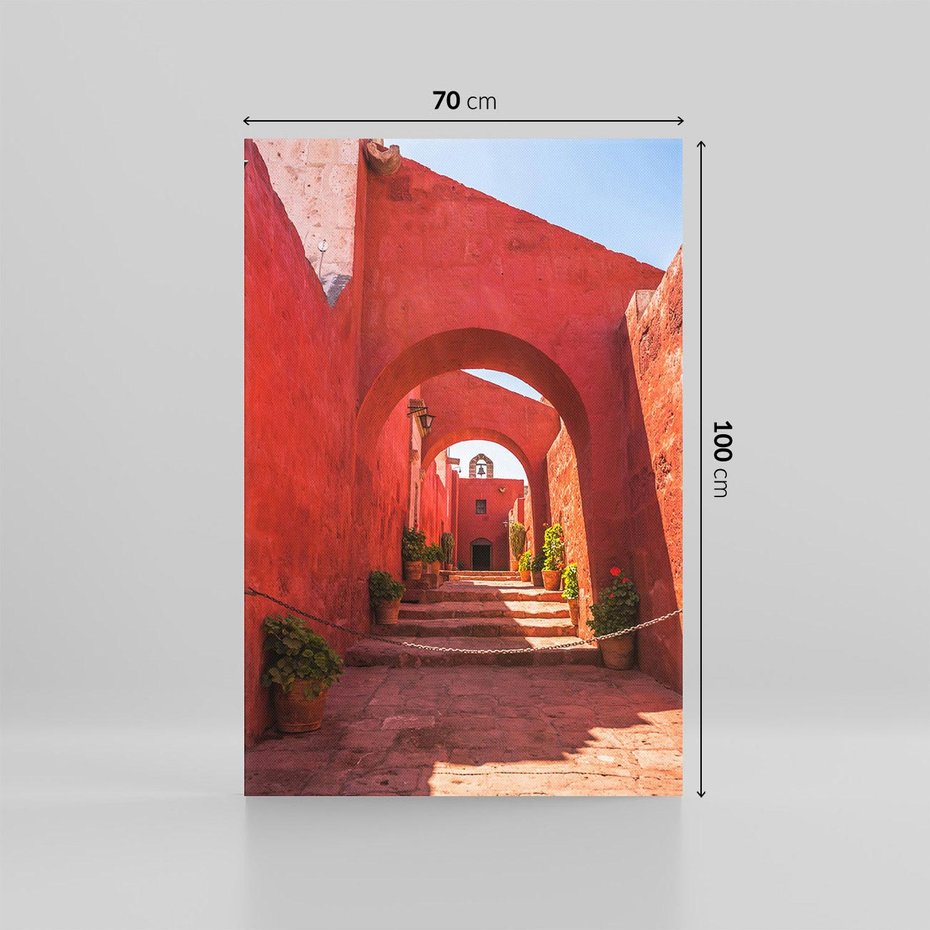 Obraz na płótnie 70x100 - Perspektywa Uliczki - uliczka, perspektywa