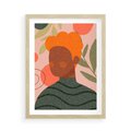 Plakat w ramie 50x70 - Kobieca Przestrzeń - nowoczesny plakat, styl retro - rama drewno