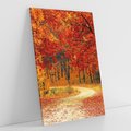 Obraz na płótnie 70x100 - Jesienna melodia lasu - jesień, las