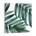 Obraz na płótnie 40x40 - Ruchome liście czasu - liście palmy, tropikalne