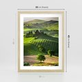 Plakat w ramie 30x40 - Pejzaż Widoczek - widoczek, pejzaż - rama drewno
