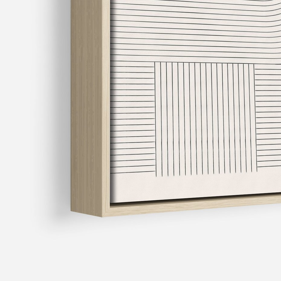 Obraz w ramie 70x100 - Geometryczna Elegancja Mid Century - mid century, minimalizm - rama drewno