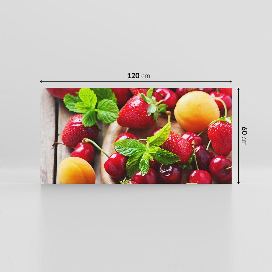 Obraz na płótnie 120x60 - Owoce w restauracji artystycznie - owoce, restauracja