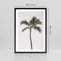 Plakat w ramie 50x70 - Wakacyjne Marzenia - palma na tle nieba - rama czarna