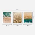 Zestaw obrazy w ramie 50x70 galeria - Plaża, boho, wakacje, morze - rama biała