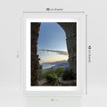 Plakat w ramie 30x40 - Pejzaż w perspektywie - pejzaż, perspektywa - rama biała