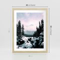Plakat w ramie 40x50 - Zimowe Góry - zimowy krajobraz, góry - rama drewno