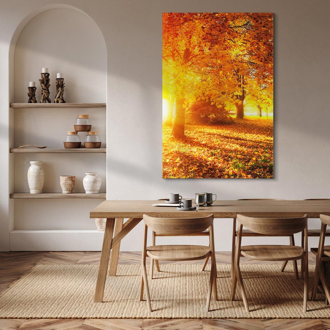 Obraz na płótnie 50x70 - Magia jesiennego lasu - las, drzewa