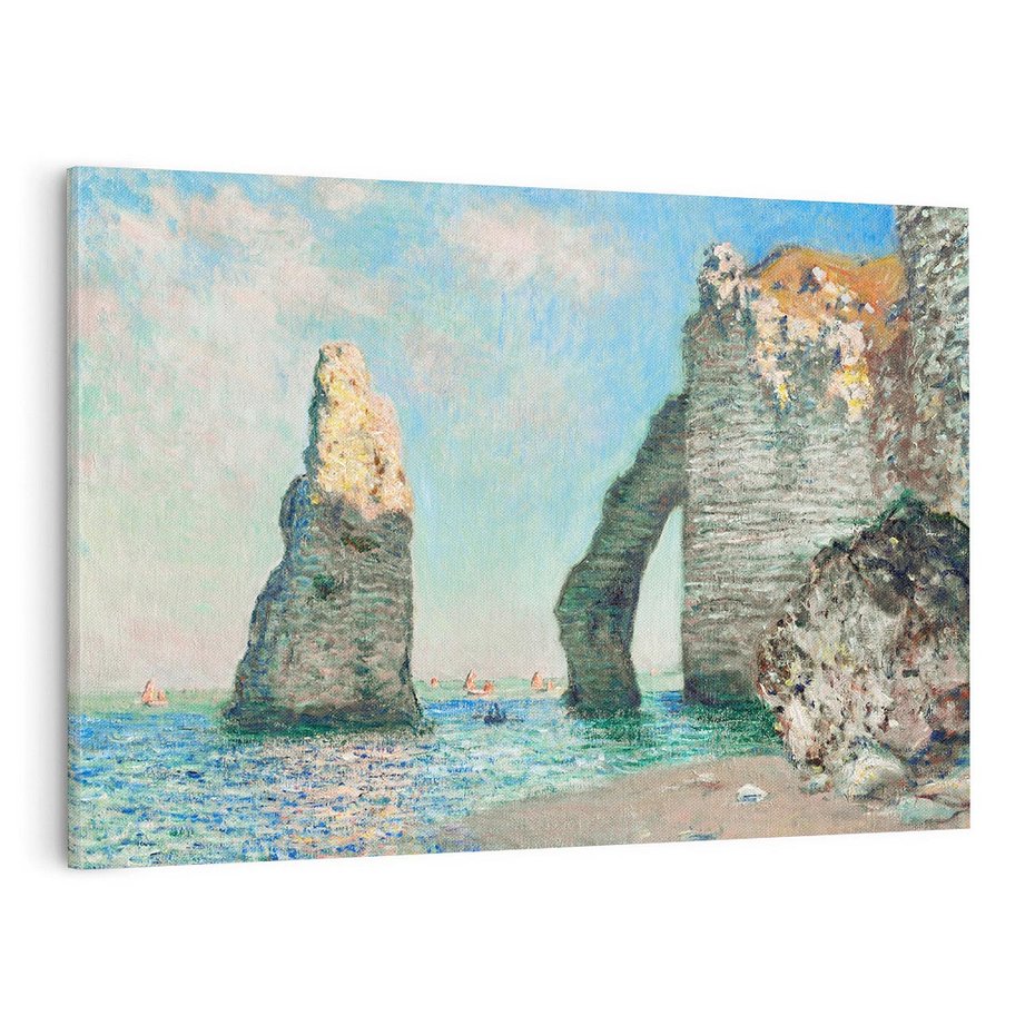 Obraz na płótnie 70x50 - Klify Étretat (1885), Claude Monet - Reprodukcja - reprodukcja, obraz na płótnie