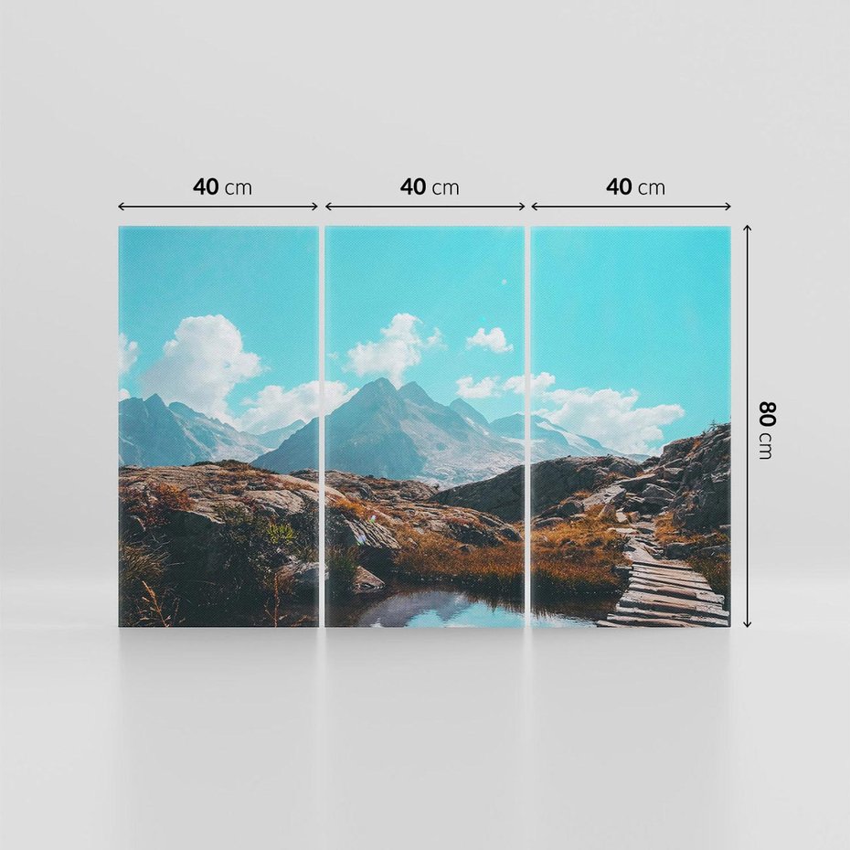 Obraz na płótnie 120x80 - Inspirujący Pejzaż - ścieżka, górska