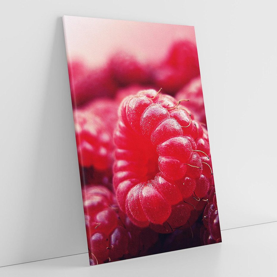 Obraz na płótnie 50x70 - Maliny Soczysta Eksplozja - maliny, owoce