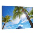 Obraz na płótnie 70x50 - Tropikalne palmy nad oceanem - palmy, ocean