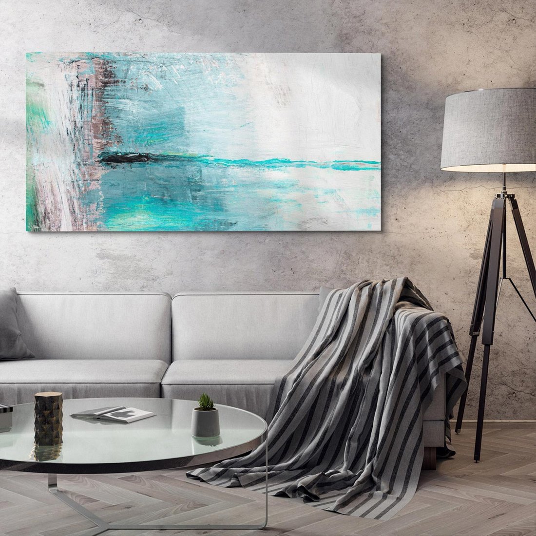 Obraz na płótnie 120x60 - Odbicie utraconych barw - abstrakcja, niepokój