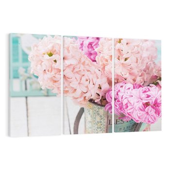 Obraz na płótnie 120x80 - Kwiatowa harmonia hiacyntów - kwiaty, hiacynty