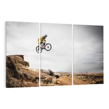 Obraz na płótnie 120x80 - Adrenalina na Dwóch Kółkach - rower, downhill