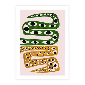 Plakat bez ramy 21x30 - Mroczne Wypaczenia - abstrakcyjny obraz, dziwne kształty