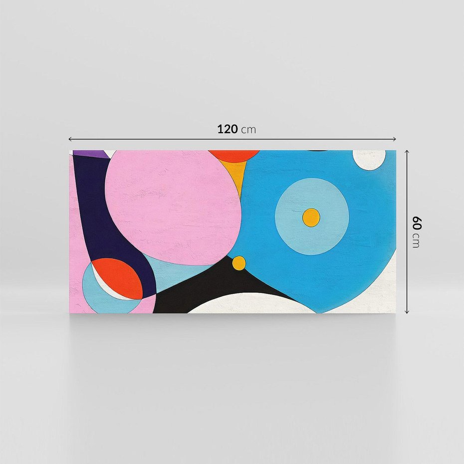 Obraz na płótnie 120x60 - Kolorowe Ulotności - abstrakcyjny obraz olejny, żywe kolory