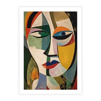 Plakat bez ramy 21x30 - Kolorowe Dziwne Wyobrażenia - abstrakcyjny obraz, olejny