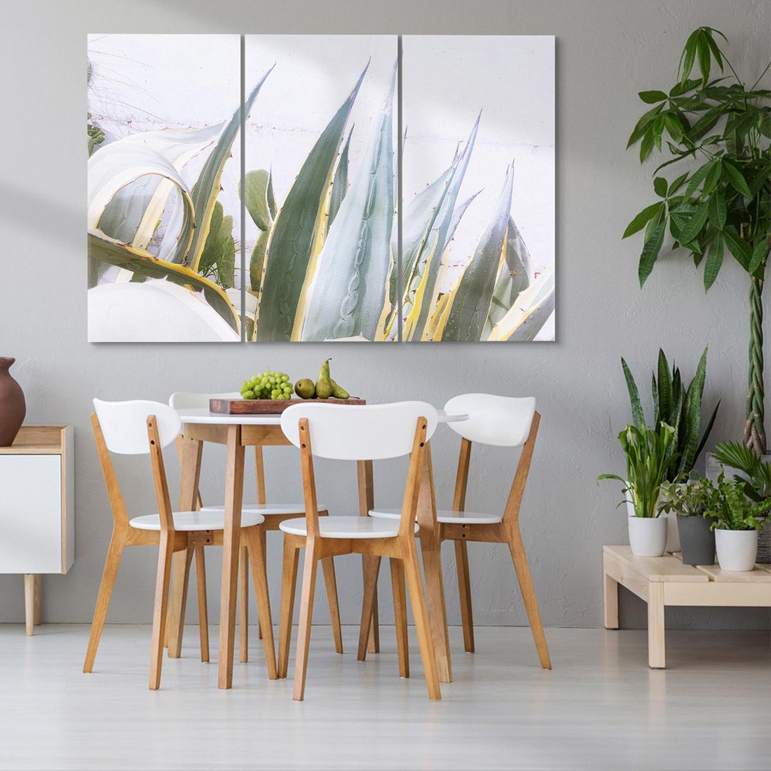 Obraz na płótnie 120x80 - Sukulentowe liście - liście, sukulenty