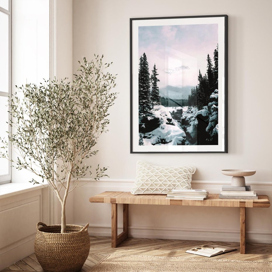 Plakat bez ramy 30x40 - Zimowe Góry - zimowy krajobraz, góry