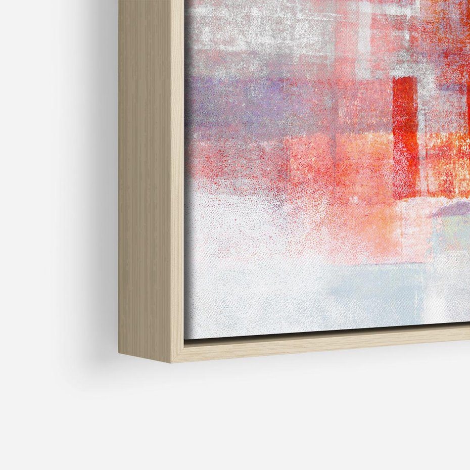 Obraz w ramie 50x50 - Burza Emocji - wyrazista abstrakcyjna sztuka, dramatyzm - rama drewno