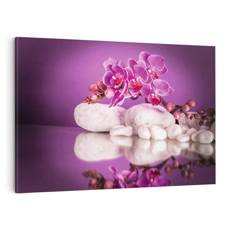 Obraz na płótnie 70x50 - Kwiatowy Relaks - orchidea, kwiat