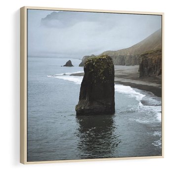 Obraz w ramie 50x50 - Mistyczna Aura - morze, mgła - rama drewno