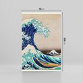 Obraz na płótnie 70x100 - "Wielka Fala u wybrzeży Kanagawy" Katsushiki Hokusai - Reprodukcja - reprodukcja, obraz na płótnie