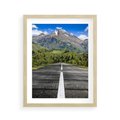 Plakat w ramie 40x50 - Droga przez góry: podróż do przygody - droga, góry - rama drewno