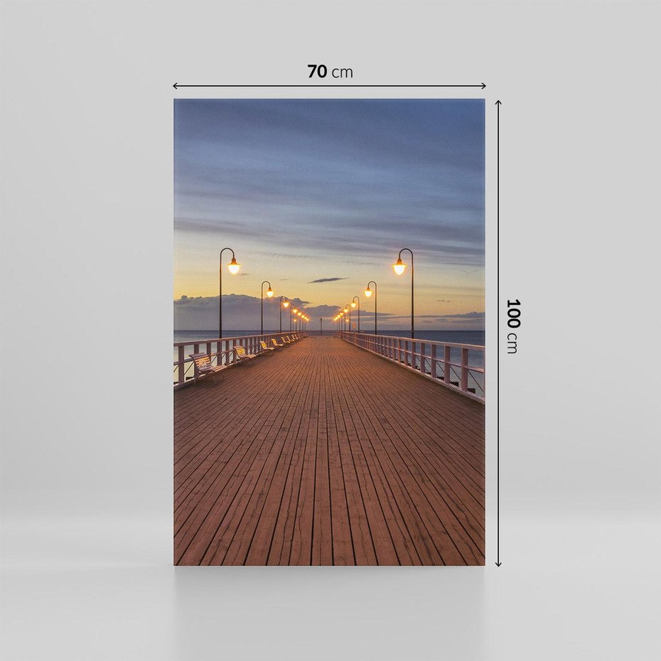 Obraz na płótnie 70x100 - romantyczny spacer nad morzem - Molo, Sopot