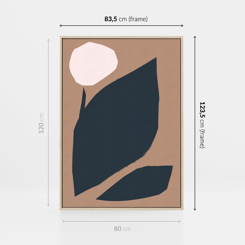 Obraz w ramie 80x120 - Rozkwitająca Wolność Boho - abstrakcyjny obraz, plakat - rama drewno