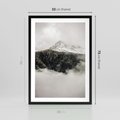 Plakat w ramie 50x70 - Zimowa Wielkość - górski krajobraz, zima w górach - rama czarna