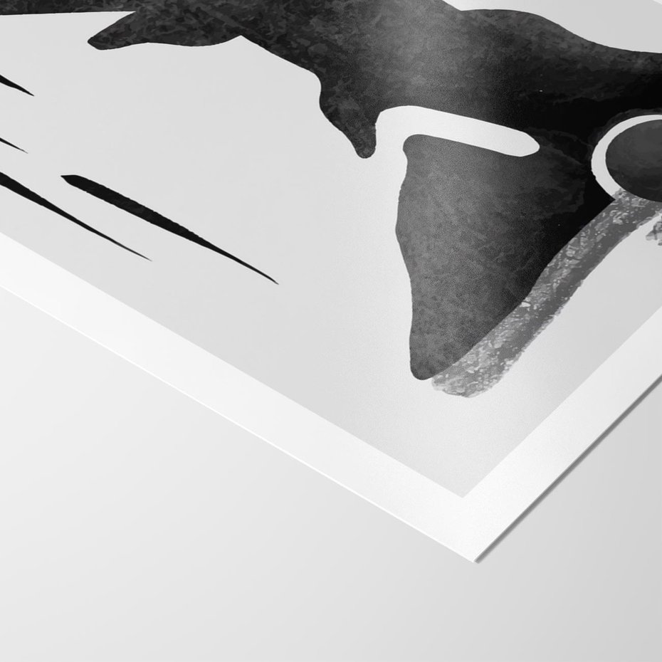 Plakat bez ramy 40x50 - Czarno-Biała Grafika Postaci - nowoczesna grafika, plakat