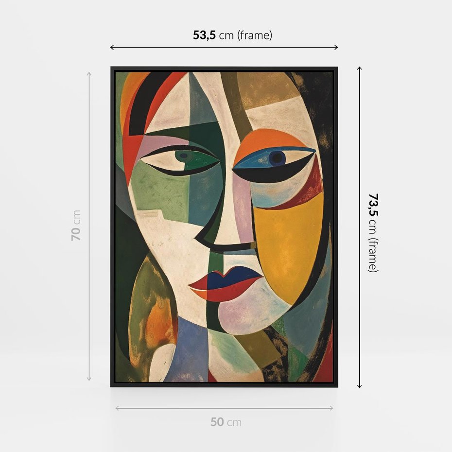 Obraz w ramie 50x70 - Kolorowe Dziwne Wyobrażenia - abstrakcyjny obraz, olejny - rama czarna