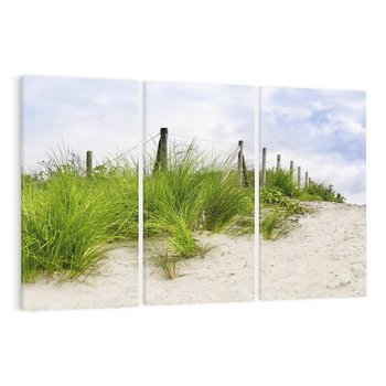 Obraz na płótnie 120x80 - Rajskie wydmy nad plażą - plaża, wydmy