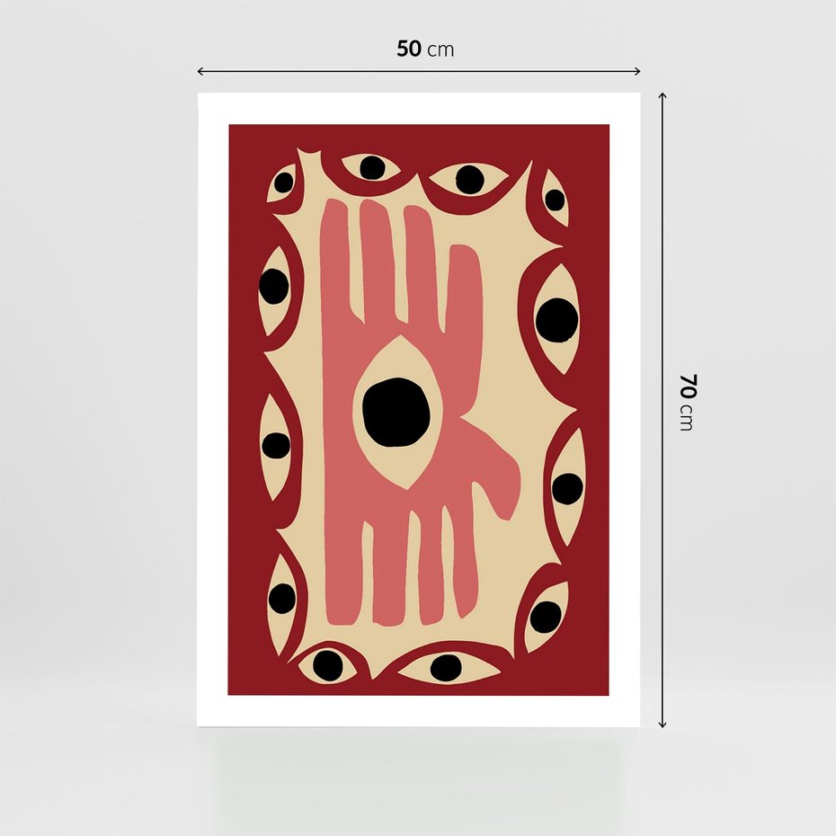 Plakat bez ramy 50x70 - Migotliwe Kształty - abstrakcyjny obraz, boho styl