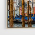 Obraz w ramie 80x80 - Urok Wenecji - fotografia, przystań w Wenecji - rama drewno