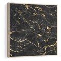 Obraz w ramie 50x50 - Egzotyczny Blask - marmur, złoto - rama drewno