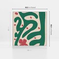 Obraz w ramie 80x80 - Boho Widoki - abstrakcyjny obraz, plakat - rama biała