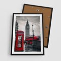Plakat w ramie 50x70 - Londyński Klimat Telefoniczny - Londyn, telefon - rama czarna