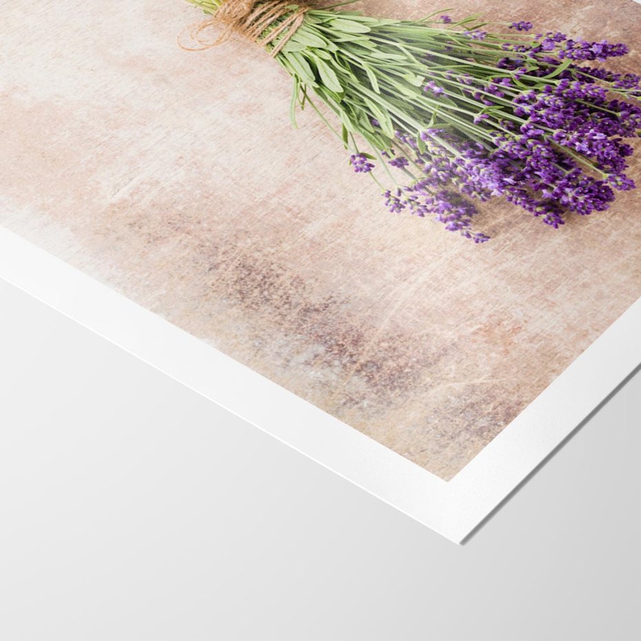 Plakat bez ramy 21x30 - Romantyczny urok - lawenda, bukiet