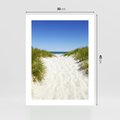 Plakat bez ramy 30x40 - Relaks nad Morskimi Wzgórzami - plaża, wydmy