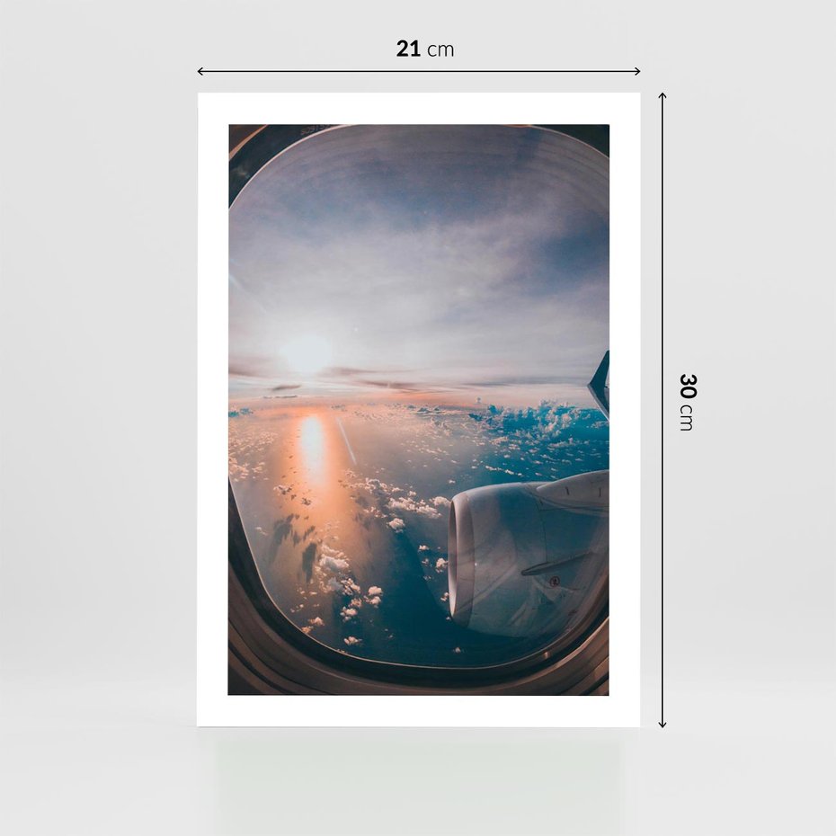 Plakat bez ramy 21x30 - Widok z Góry - fotografia, zdjecie z okna samolotu