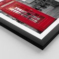 Plakat w ramie 50x70 - Budka w Londynie - Londyn, budka - rama czarna