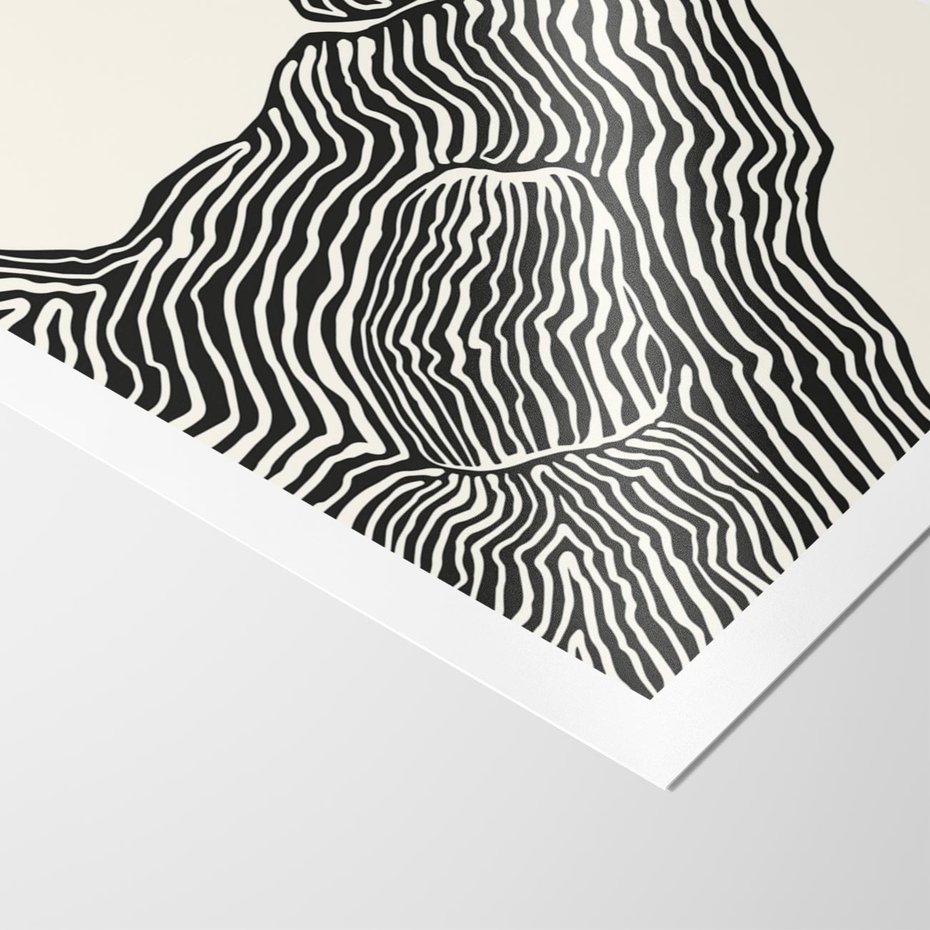 Plakat bez ramy 40x50 - Migoczące Kontury - boho plakat, rycina