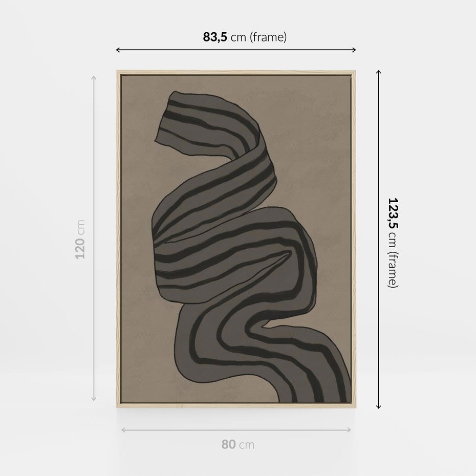 Obraz w ramie 80x120 - Niezwykłe Przesilenia - nowoczesna geometryczna sztuka, loftowe wnętrze - rama drewno